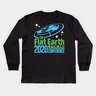 Flat Earth Society 2020 Conference Kids Long Sleeve T-Shirt